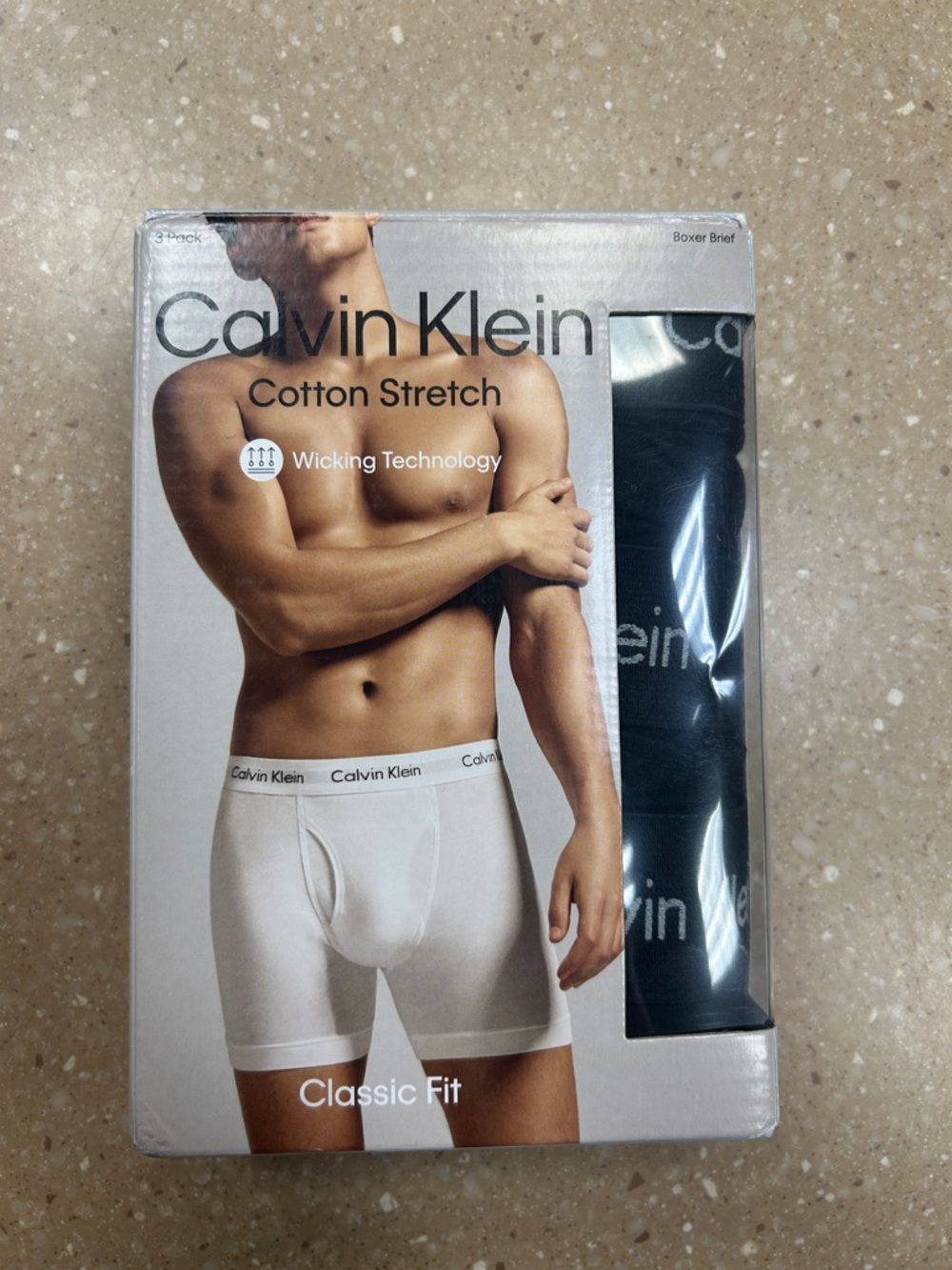 Calvin Klein Cotton Stretch Boxer Briefs - Black (3 Pack)